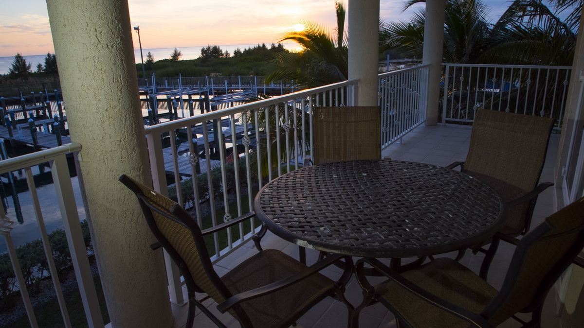 blue marlin cove view at night on deck